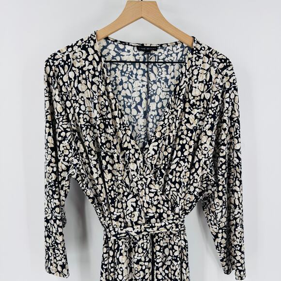 Lane Bryant Black White Floral Wrap Maxi Dress Women’s Plus Size 18/20 - Picture 5 of 9